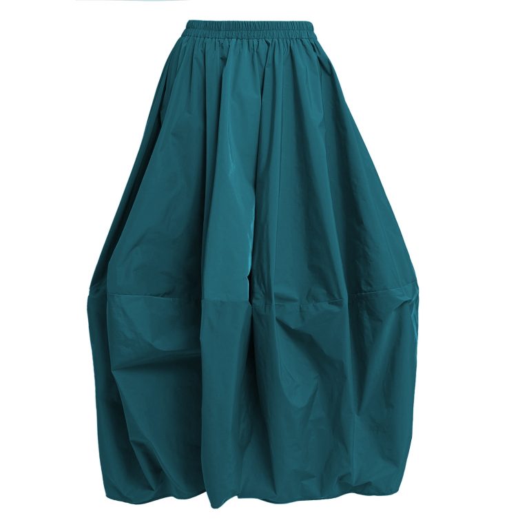 Imperial Skirt in Teal Taffeta