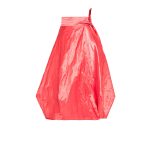 Wrapped Skirt in Red Wrinkled Taffeta