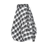 Wrapped Skirt in White Tartan