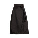 Wrapped Skirt in Brown Patch Taffeta