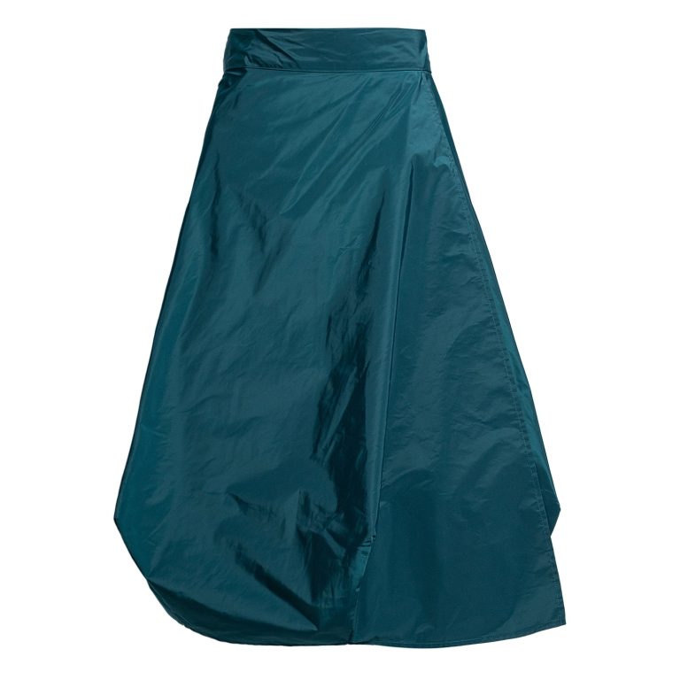 Wrapped Skirt in Teal Taffeta