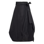 Wrapped Skirt in Black Taffeta