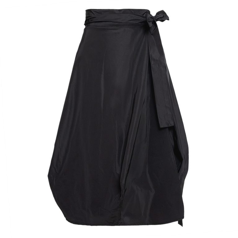 Wrapped Skirt in Black Taffeta