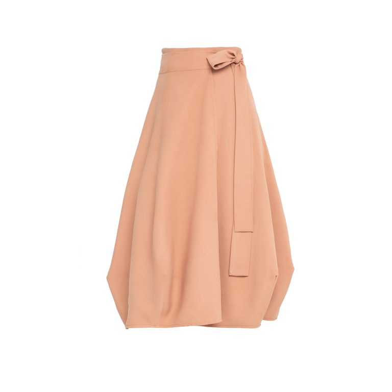 Wrapped Skirt In Caramel Viscose