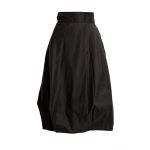 Wrapped Skirt in Black Cotton