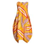 Semiballoon Dress in Orange Geometry