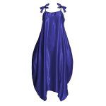 Semiballoon Dress with Ribbons in Blue