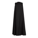 Bell Dress Short in Black Linen