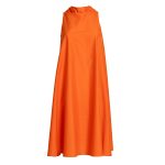 Bell Dress Short in Orange Cotton