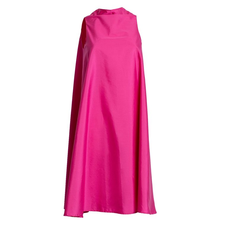 Bell Dress Short in Pink Cotton