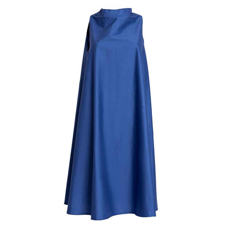 Bell Dress Short in Blue Cotton