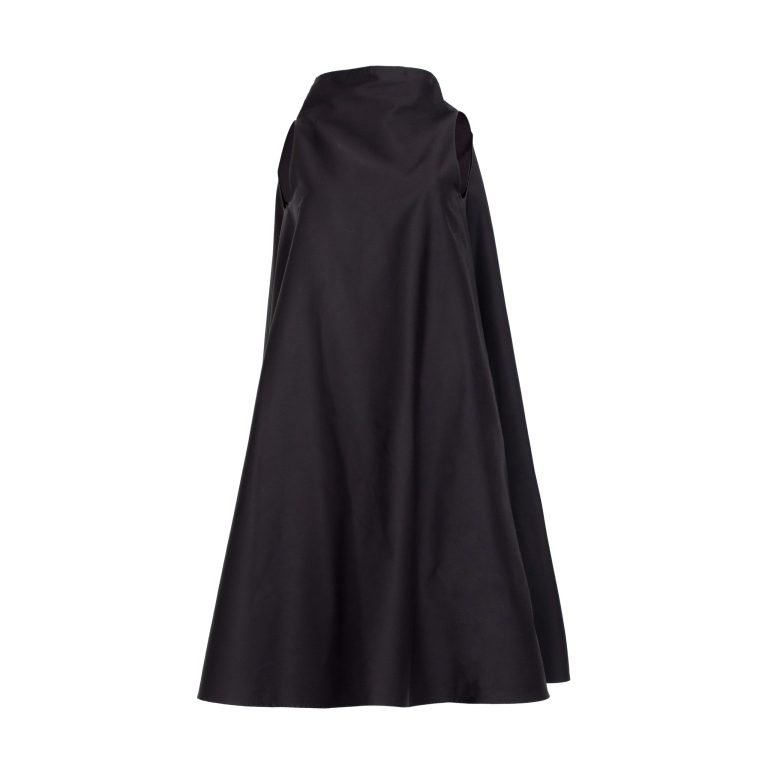 Bell Dress Short in Black Cotton