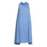 Bell Dress Short in Blue with Stripes