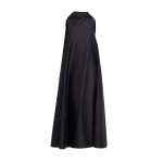 Bell Dress Long In Black Cotton