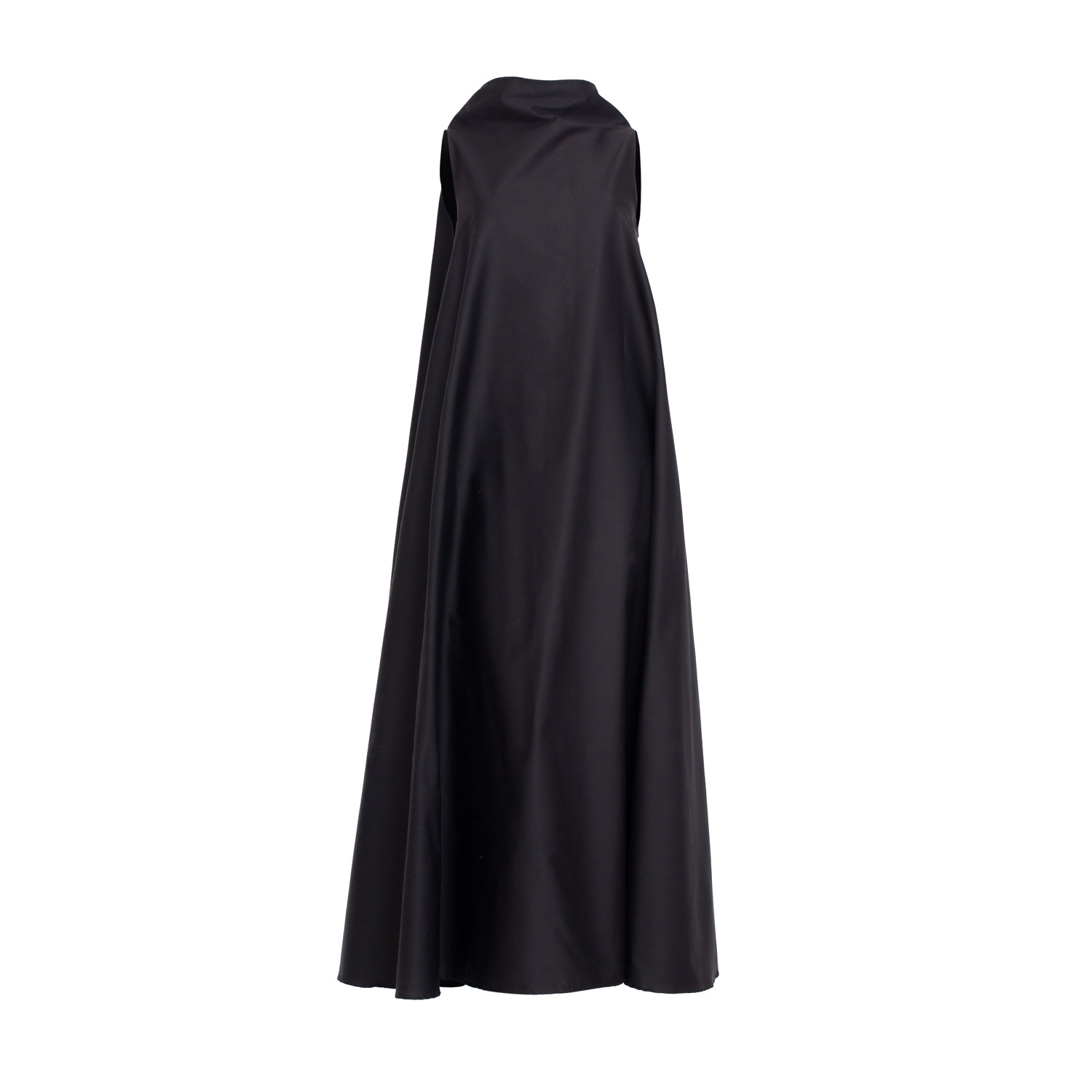 Bell Dress Long In Black Cotton Bell Dress Long In Black Cotton
