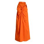 Rosebud Dress in Orange Cotton