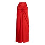 Rosebud Dress in Red Cotton