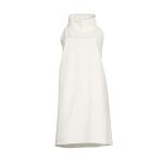Bareback Dress in White Cotton