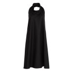 Bareback Dress in Black Cotton