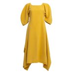 Puff Dress with Flaps in Yellow