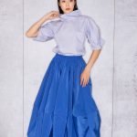 Imperial Skirt in Blue Taffeta