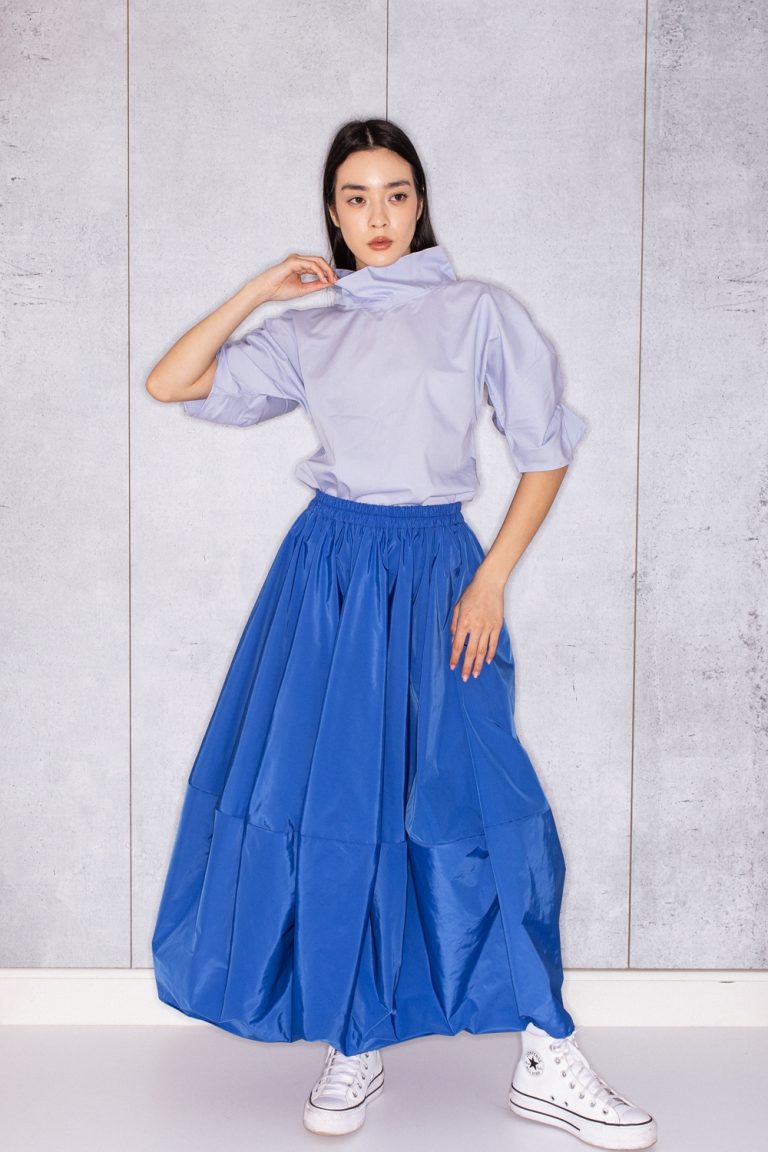 Imperial Skirt in Blue Taffeta