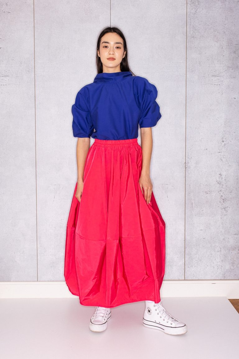 Imperial Skirt in Magenta Taffeta