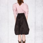 Wrapped Skirt in Black Taffeta
