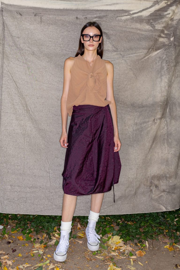 Wrapped Skirt in Purple Animal Print