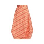 Wrapped Skirt in Small Orange Dots