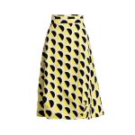 Wrapped Skirt in Yellow Dots Cotton