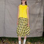 Wrapped Skirt in Yellow Dots Cotton