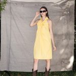 Rosebud Dress in Yellow Cotton