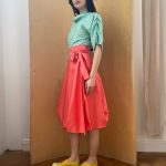 Wrapped Skirt in Salmon Cotton