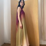 Bell Dress Long In Wine Gradient