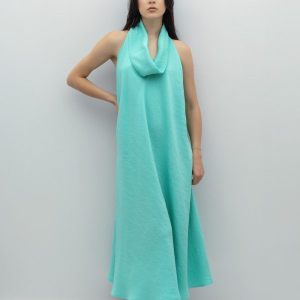 Rochie Nicoleta din rayon verde mentă