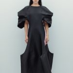 Rochie minunata din bumbac negru cu vipusca roz