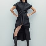 Rochie pentru lectia de zbor din bumbac negru