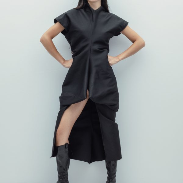Rochie pentru lectia de zbor din bumbac negru