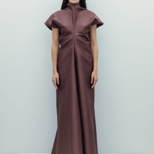 Rochie Wai din bumbac maron